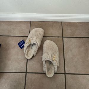 Birkenstock Boston big buckle shearling